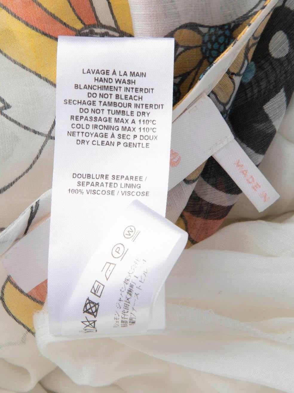 Chloé See By Chloé White Butterfly Floral Midi Dress Size S 1