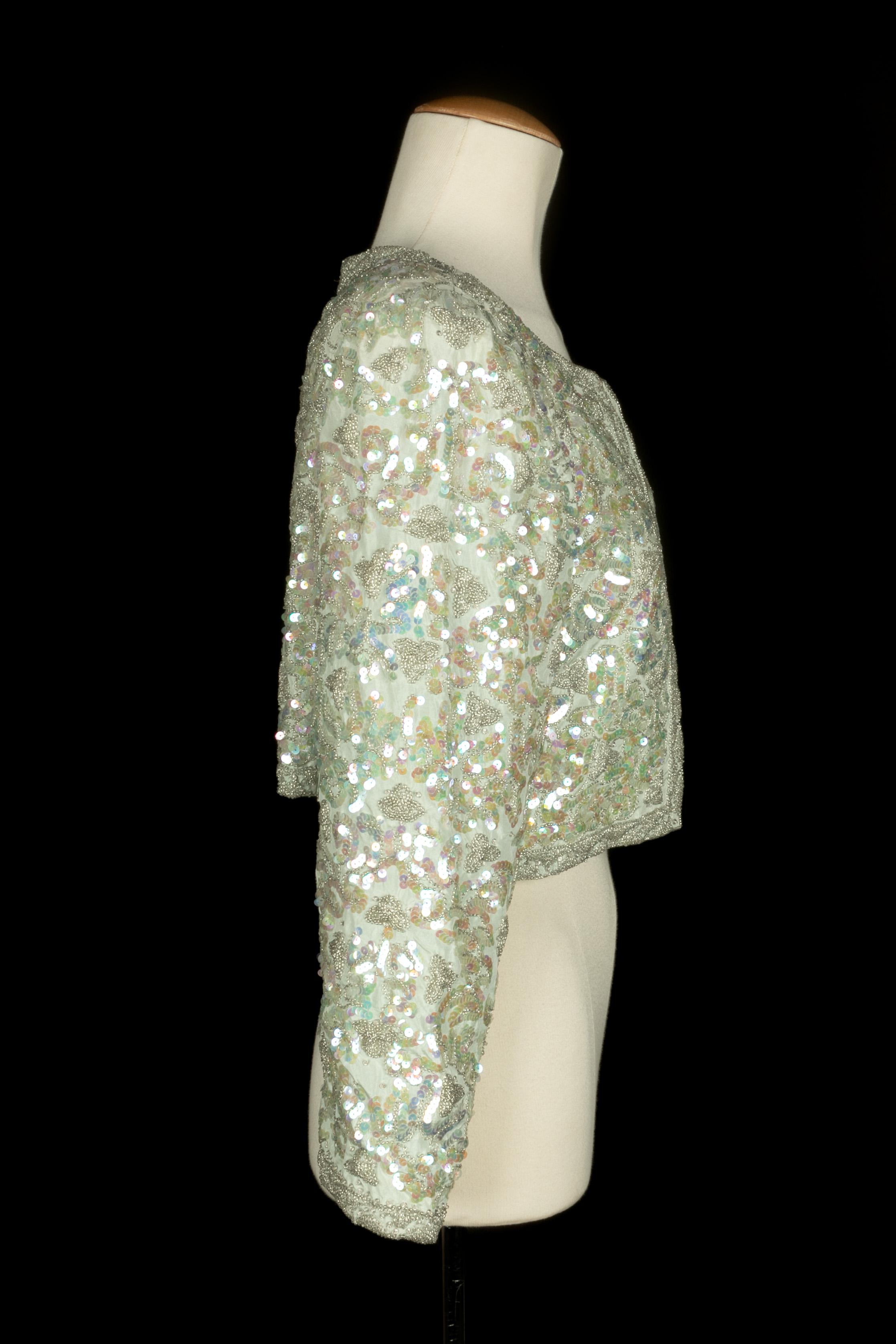 Giacca con paillettes di Chloé circa 1979 In condizioni ottime in vendita a SAINT-OUEN-SUR-SEINE, FR