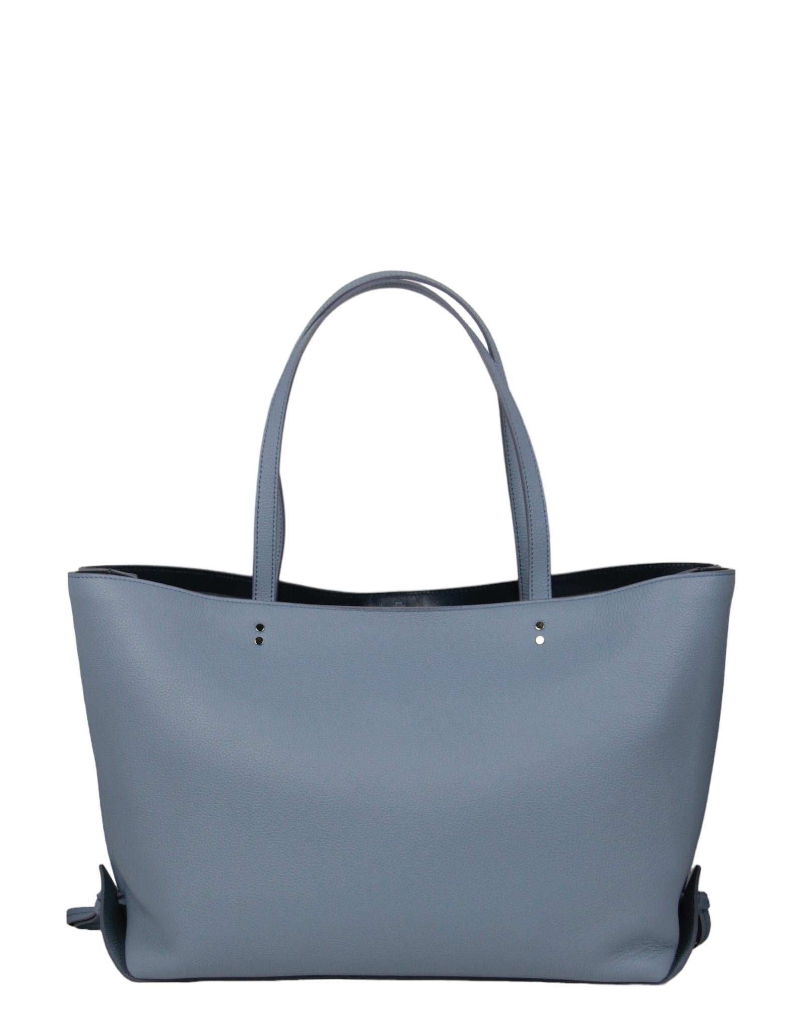 Chloe Shady Cobalt Blue Calfskin Leather Sense Tote Bag In Excellent Condition For Sale In New York, NY