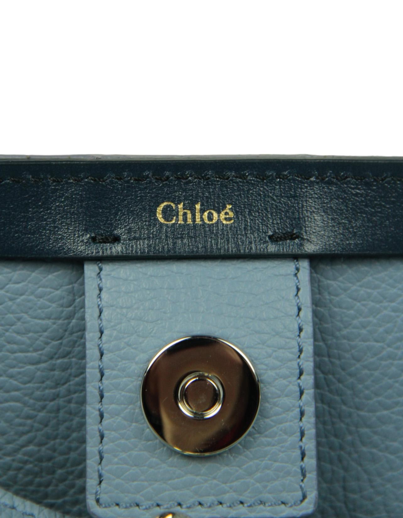 Chloe Shady Cobalt Blue Calfskin Leather Sense Tote Bag en vente 3