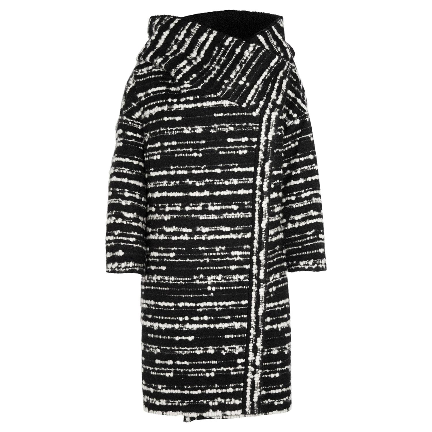 Incredible Fall 2001 Chloe by Stella McCartney Faux Fur Runway Look 1 Coat w Bead & Crystal Detail