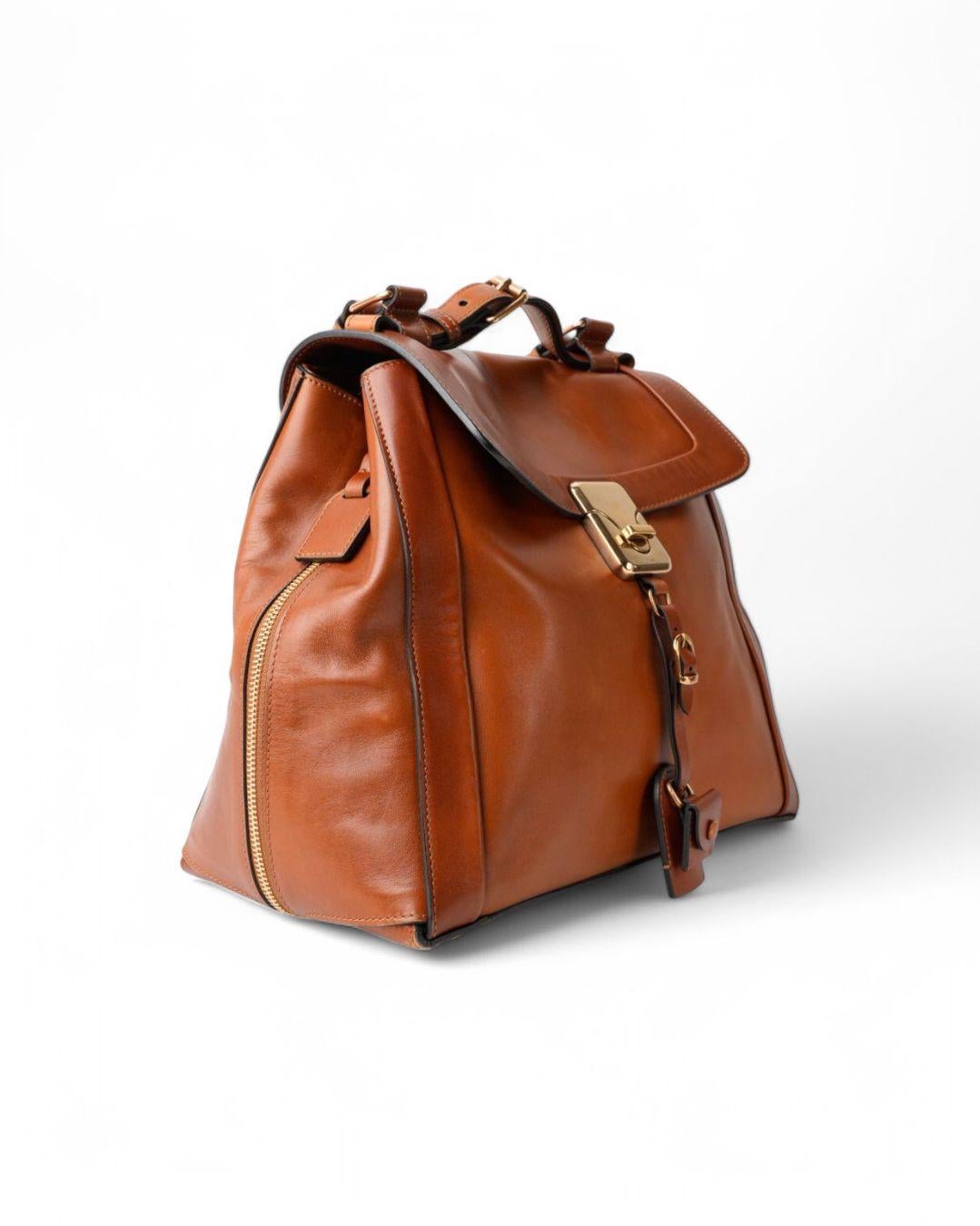 Brown Chloè Shopper Square MM Cammello