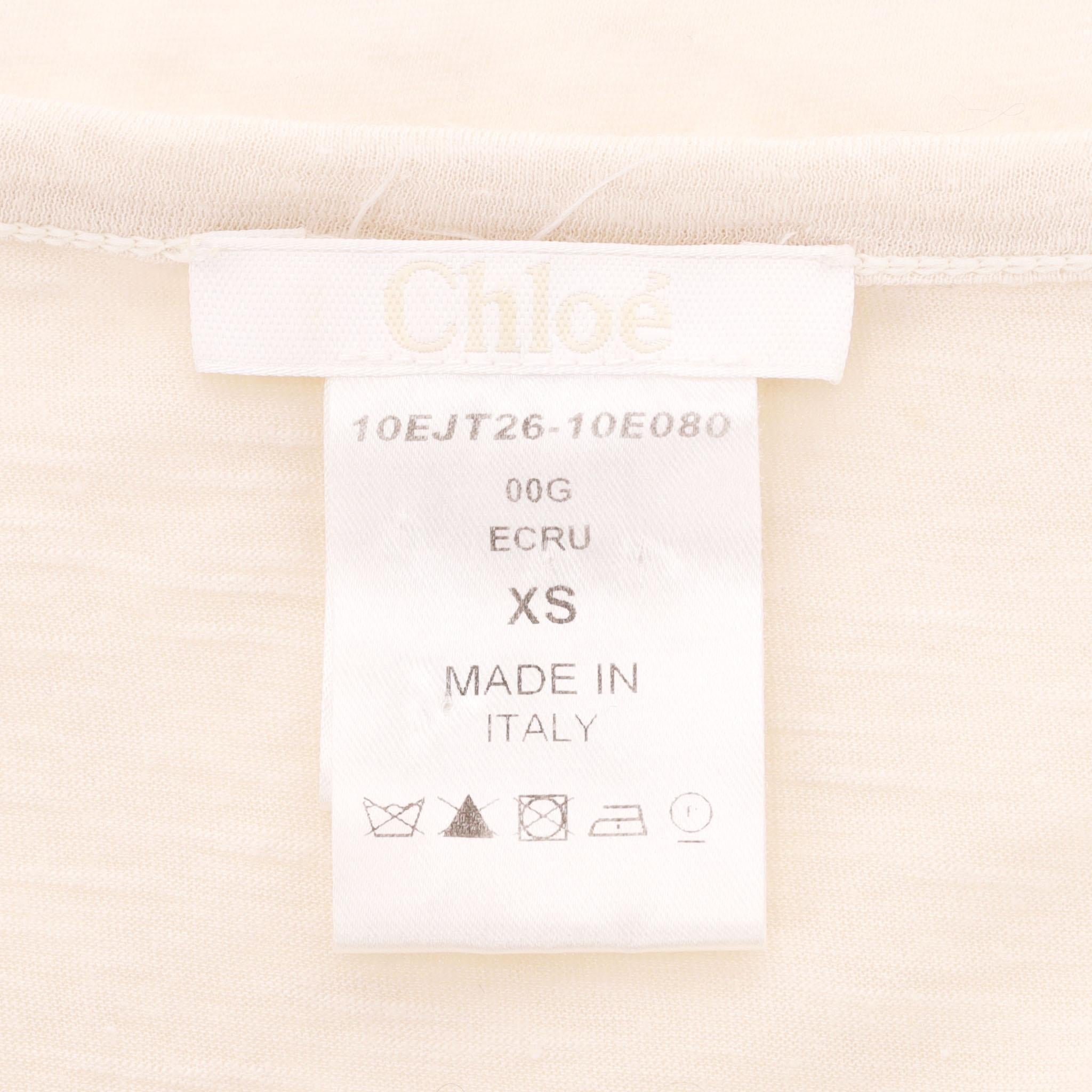 Chloe - Top en dentelle et perles en soie, lin et coton mélangés en vente 1