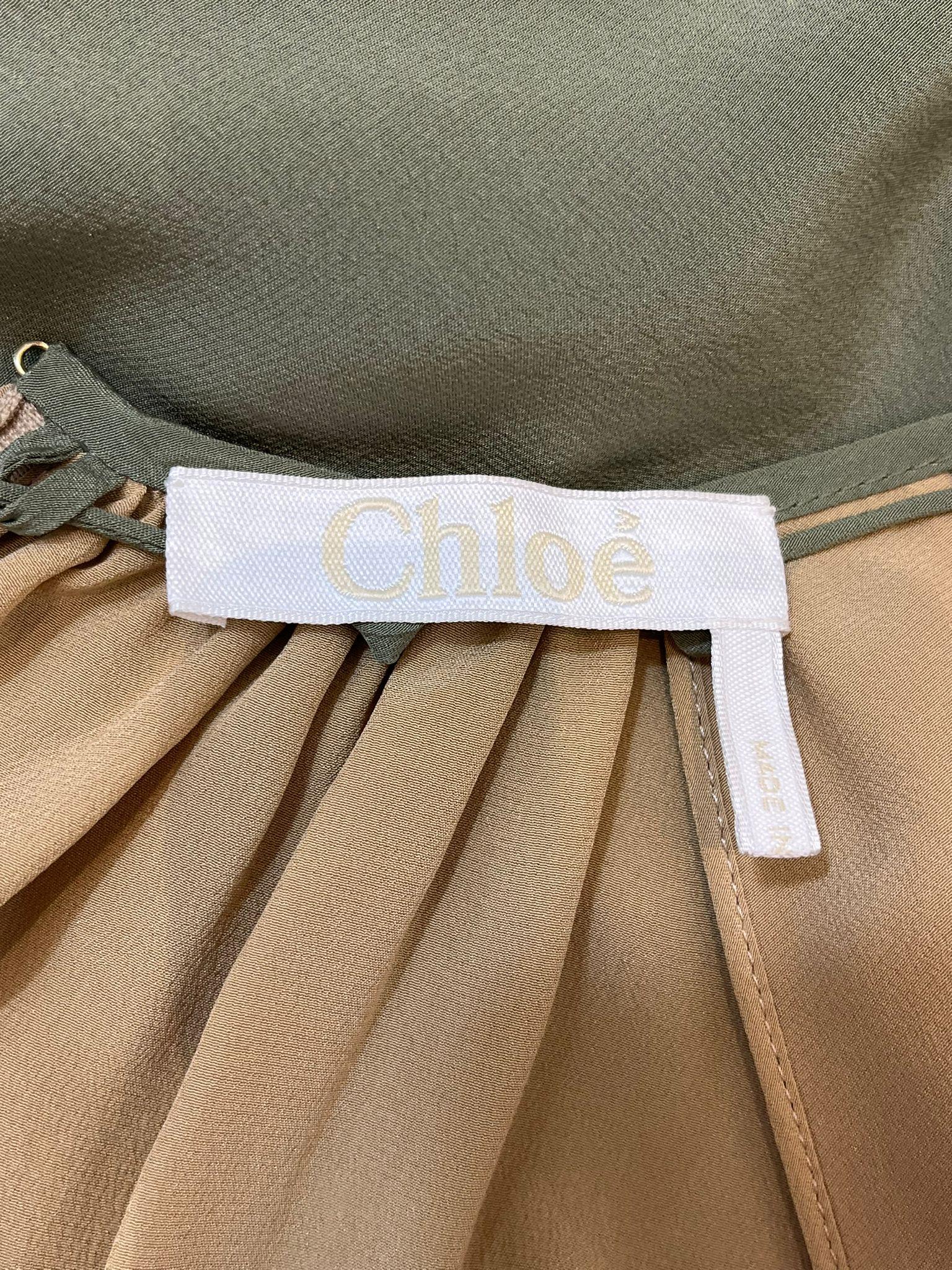 Chloe Silk Midi Dress For Sale 2