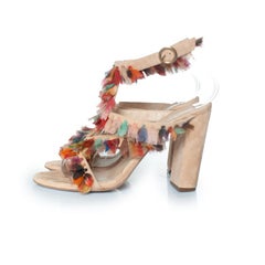 Chloe, Silk tassel Liz block heel sandals