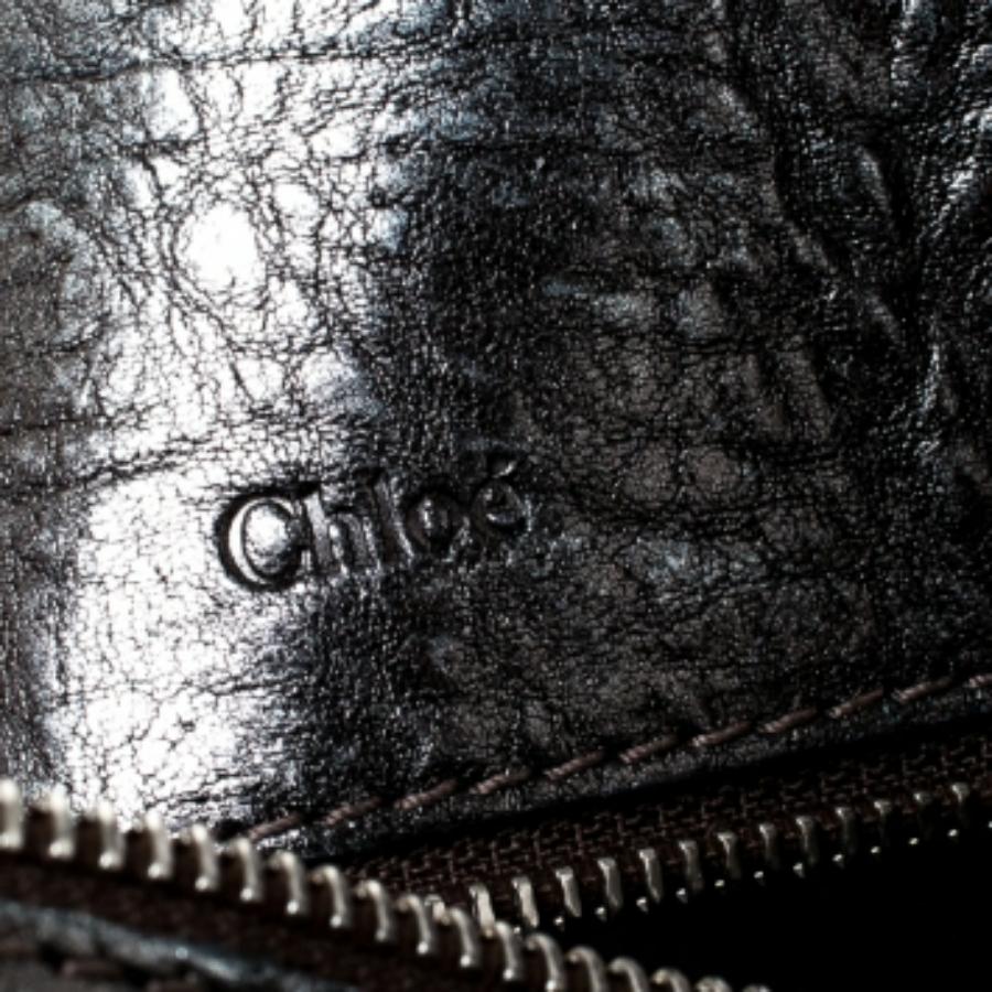 Chloe Silver Leather Heloise Satchel en vente 2
