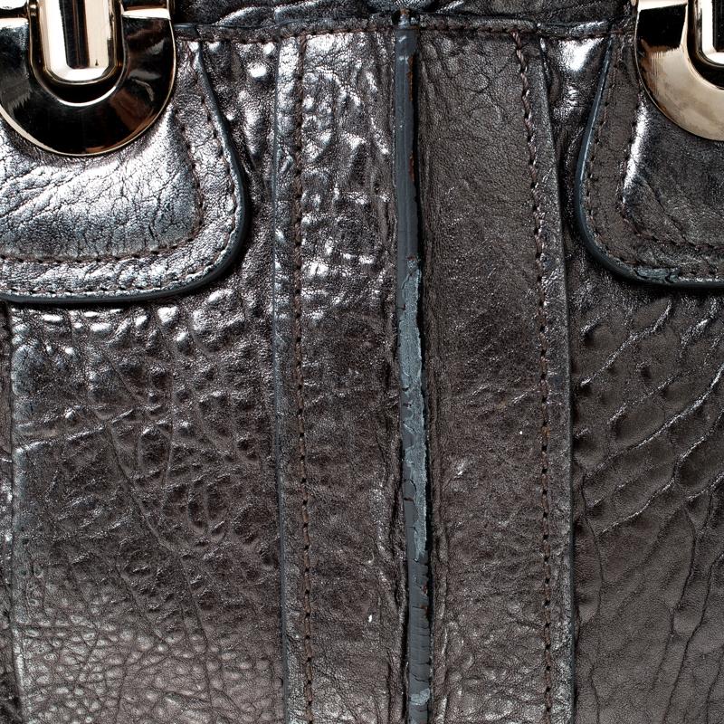 Chloe Silver Leather Heloise Satchel 1