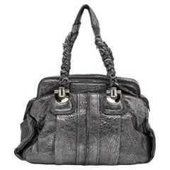 Used Chloe Silver Leather Heloise Satchel