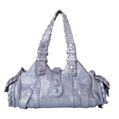 Chloé Silver Leather Silverado Satchel - '10s