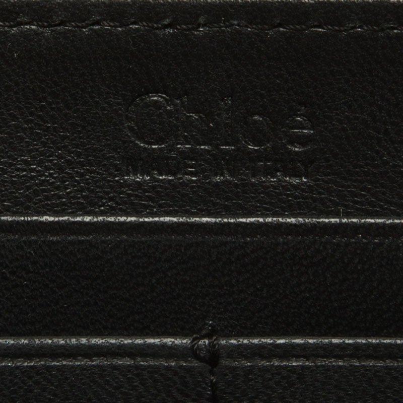 Chloe Silver Leather Zip Around Paddington Wallet 1