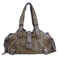 Chloé Silverado Python Leather Satchel Bag