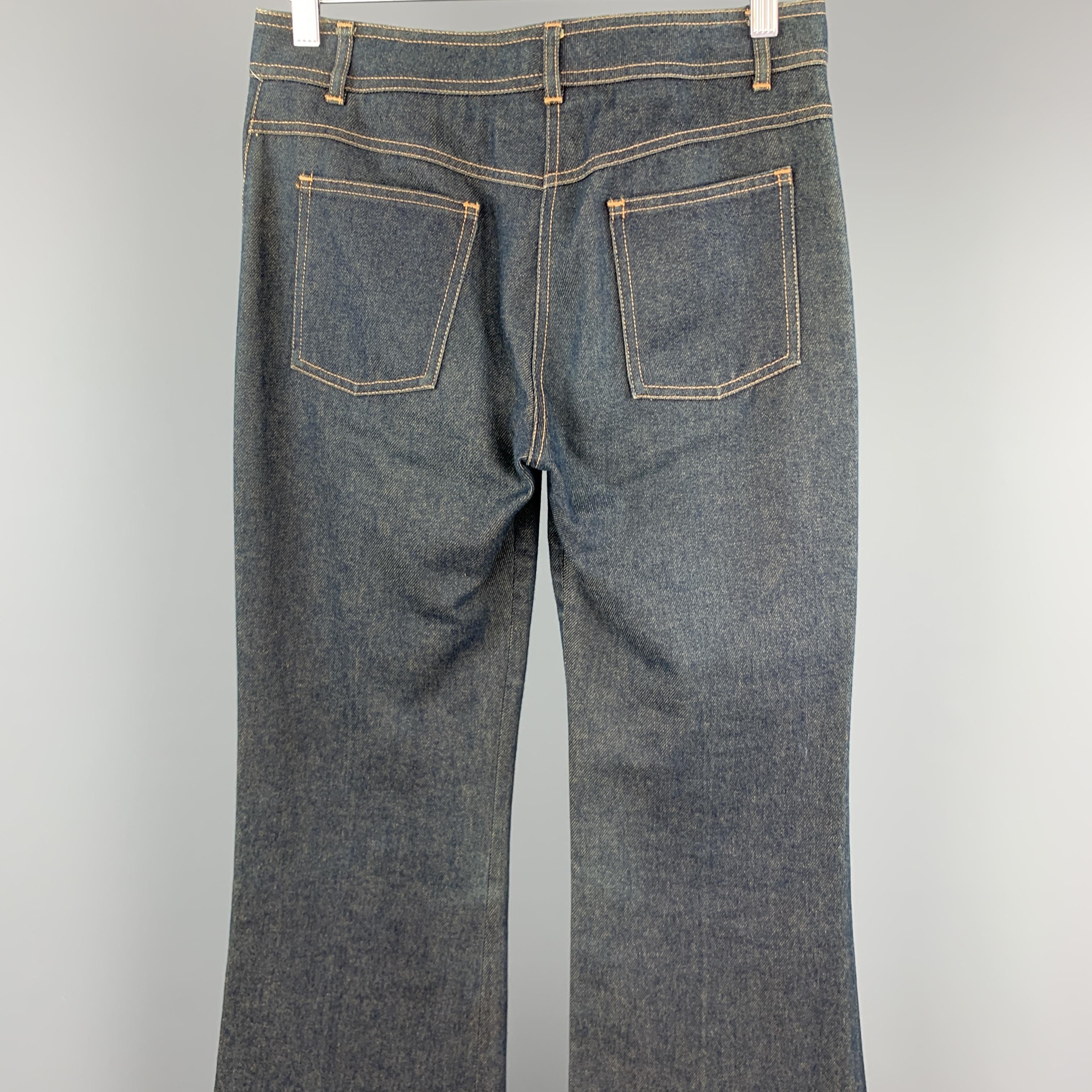 CHLOE Size 8 Dirty Wash Bell Bottom Jeans In Excellent Condition In San Francisco, CA