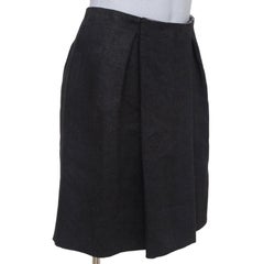 CHLOE Skirt A-Line Black Cotton Silk Clothing Dress Pleated Sz 36 2006