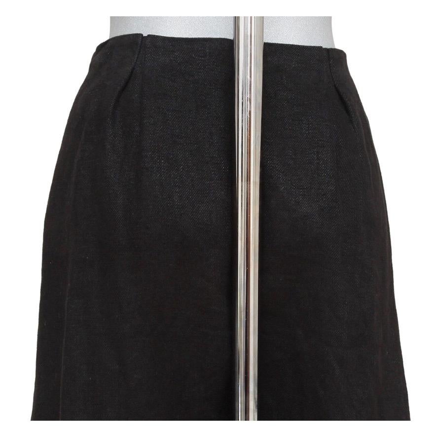 CHLOE Skirt A-Line Black Cotton Silk Clothing Dress Pleated Sz 36 2006 For Sale 3