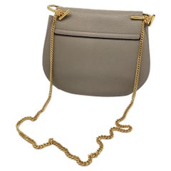 Chloé Small Drew Shoulder Bag in Grey Leather