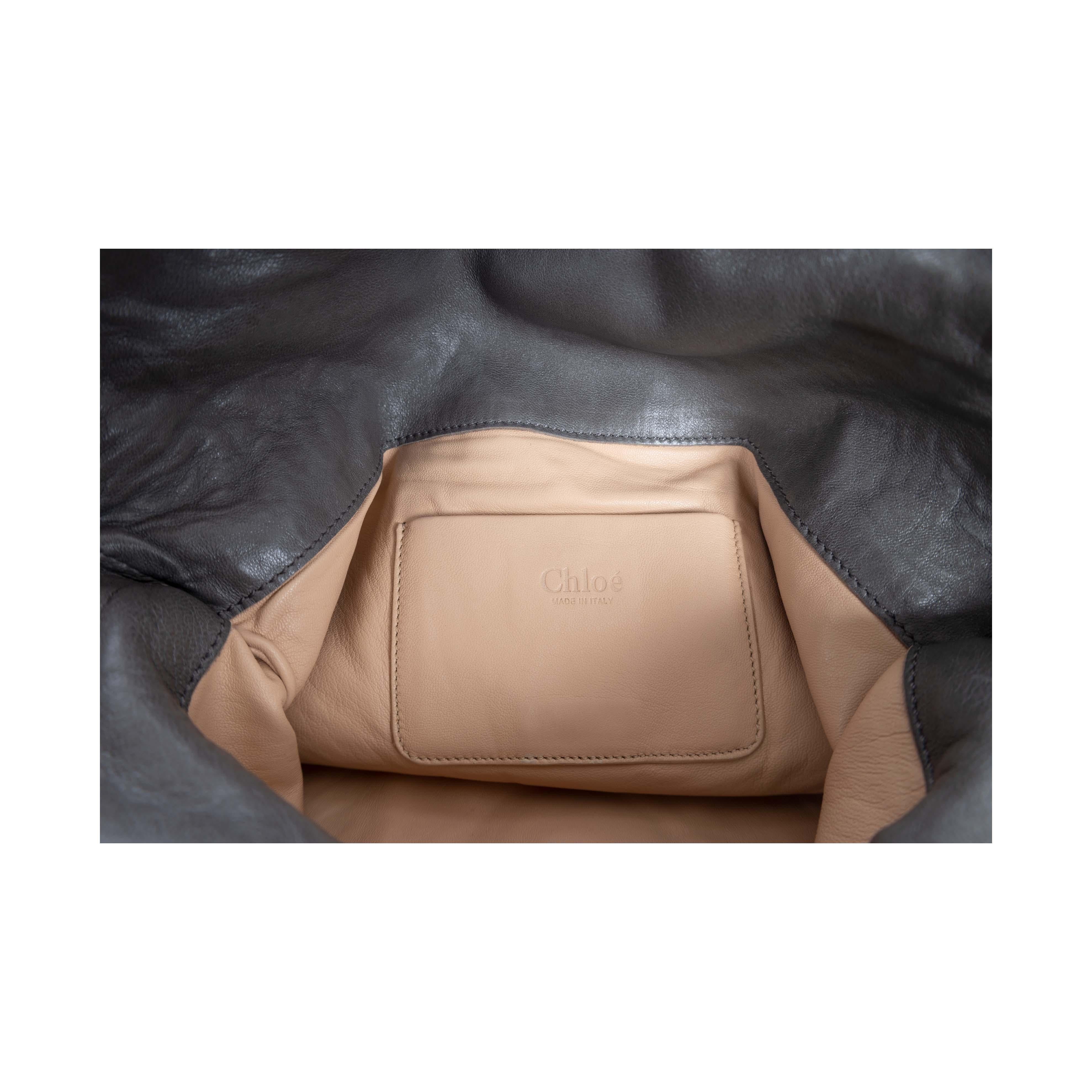 Gray Chloe Snakeskin Envelope Bag - '00s For Sale