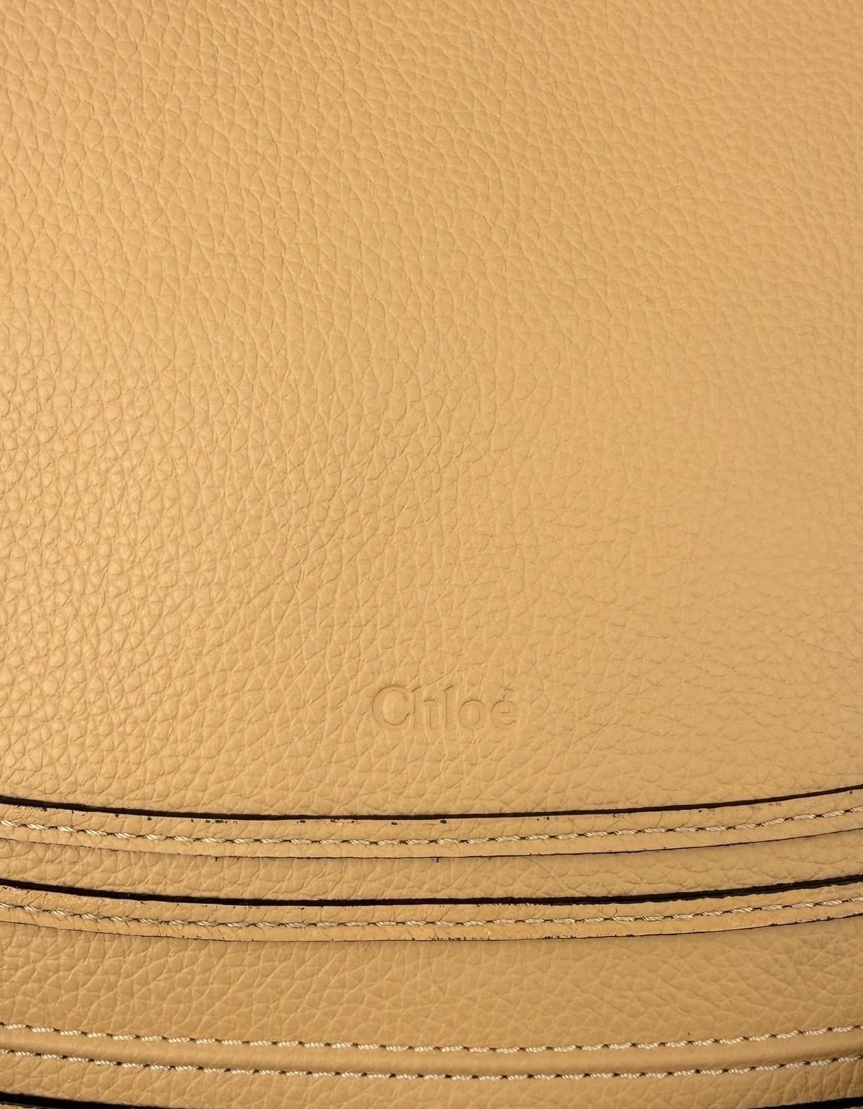 Chloe Soft Tan Leder Medium Marcie Satchel Tasche im Angebot 2