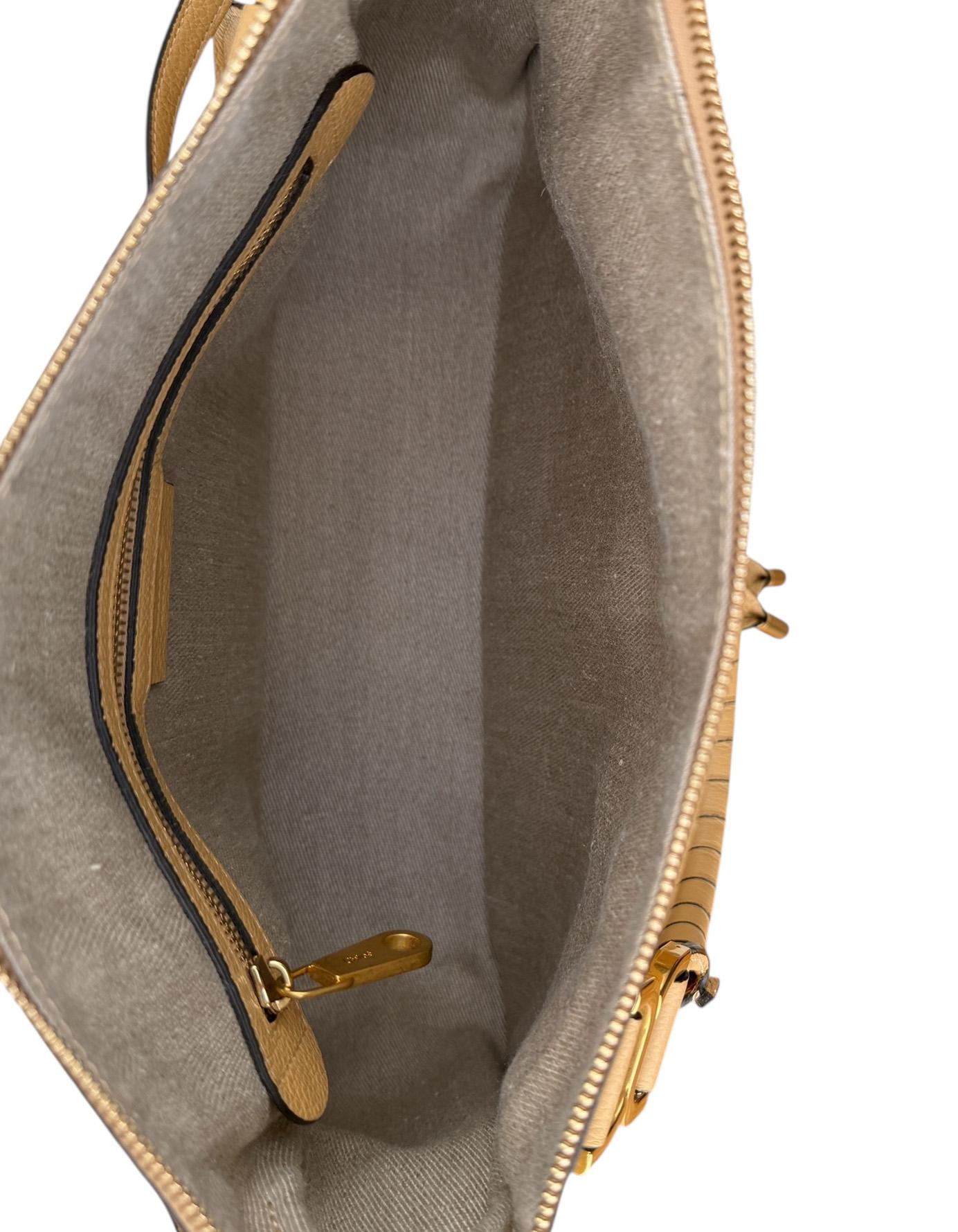 Chloe Soft Tan Leder Medium Marcie Satchel Tasche im Angebot 3