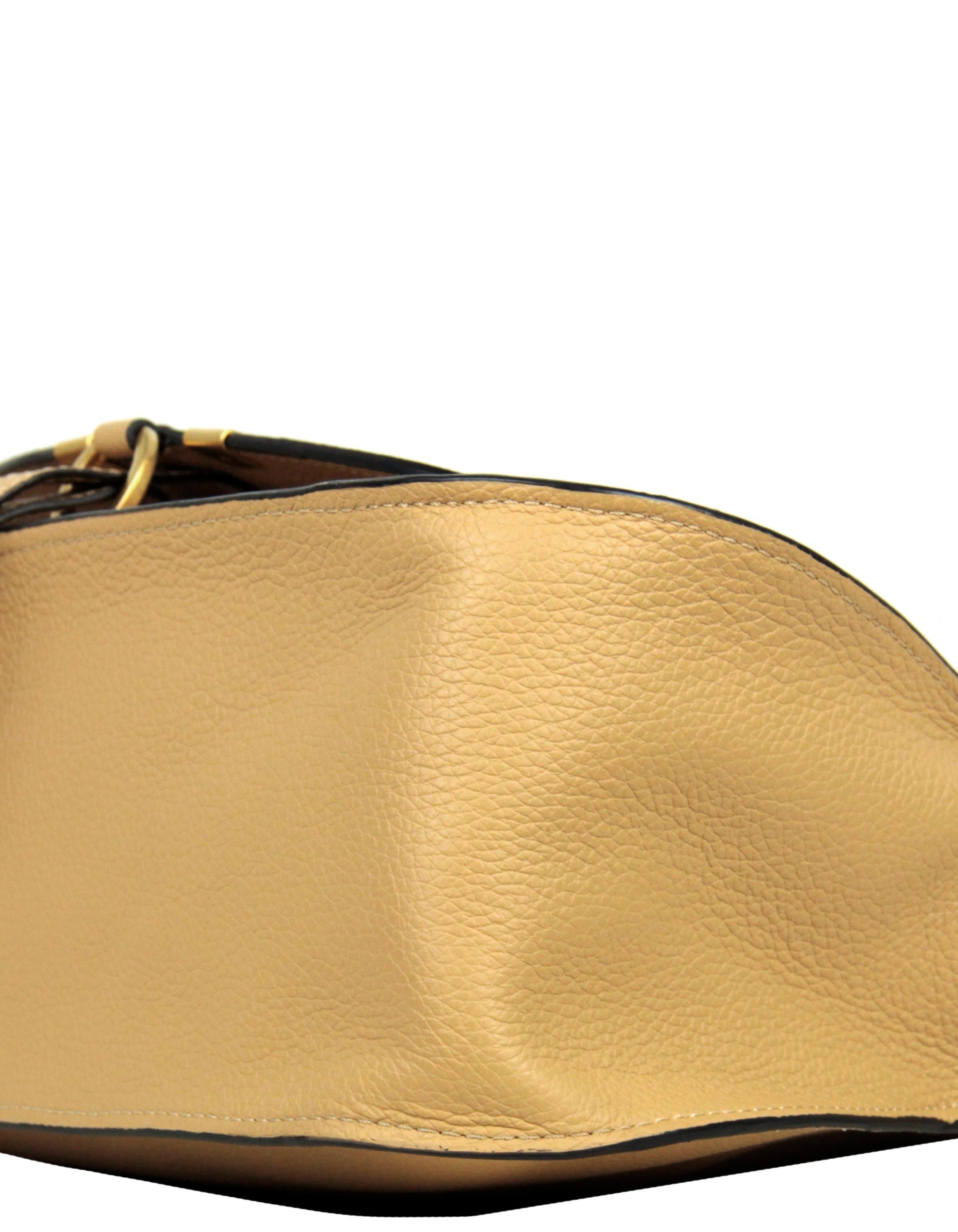 Chloe Soft Tan Leather Medium Marcie Satchel Crossbody Bag In New Condition In New York, NY