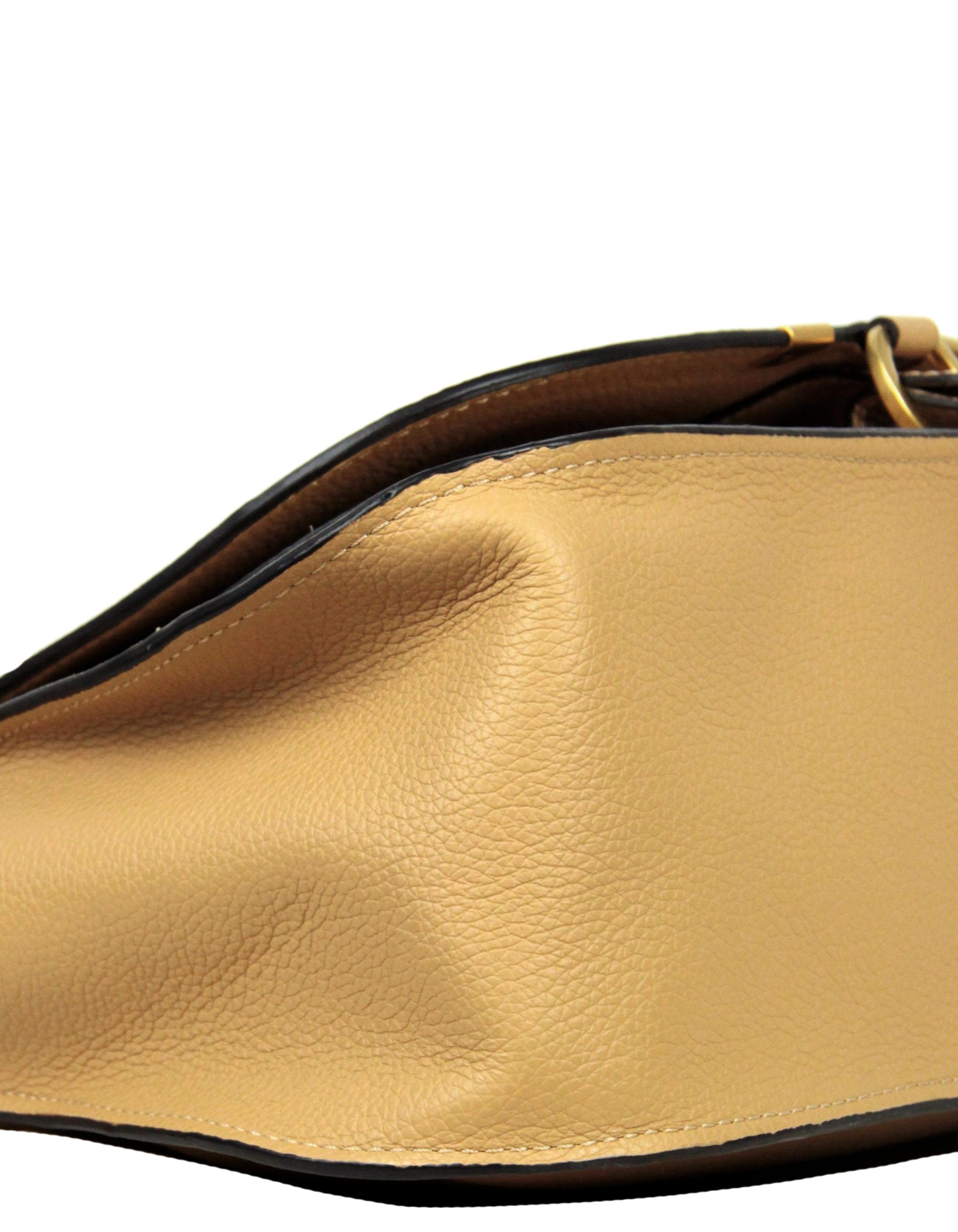 Women's Chloe Soft Tan Leather Medium Marcie Satchel Crossbody Bag