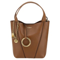 Chloé Spin Schultertasche – Braun
