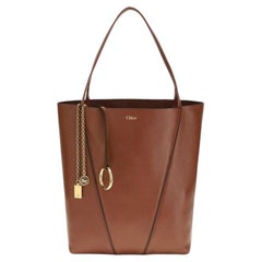 Chloé Spin Schultertasche – Braun