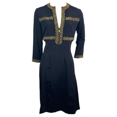 Chloe printemps 2003 - Robe noire embellie de bronze - Taille 36