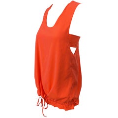 Chloe Primavera Verano 2013 Clare Waight Keller Top de seda sin mangas Fizz naranja
