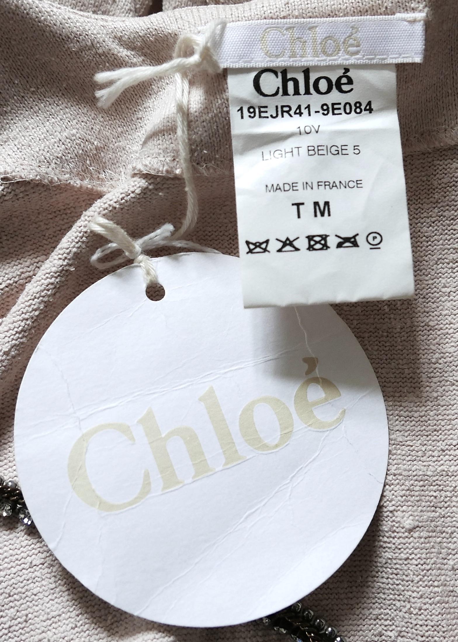 Chloe SS19 Crystal Strap Silk Mini Dress For Sale 2