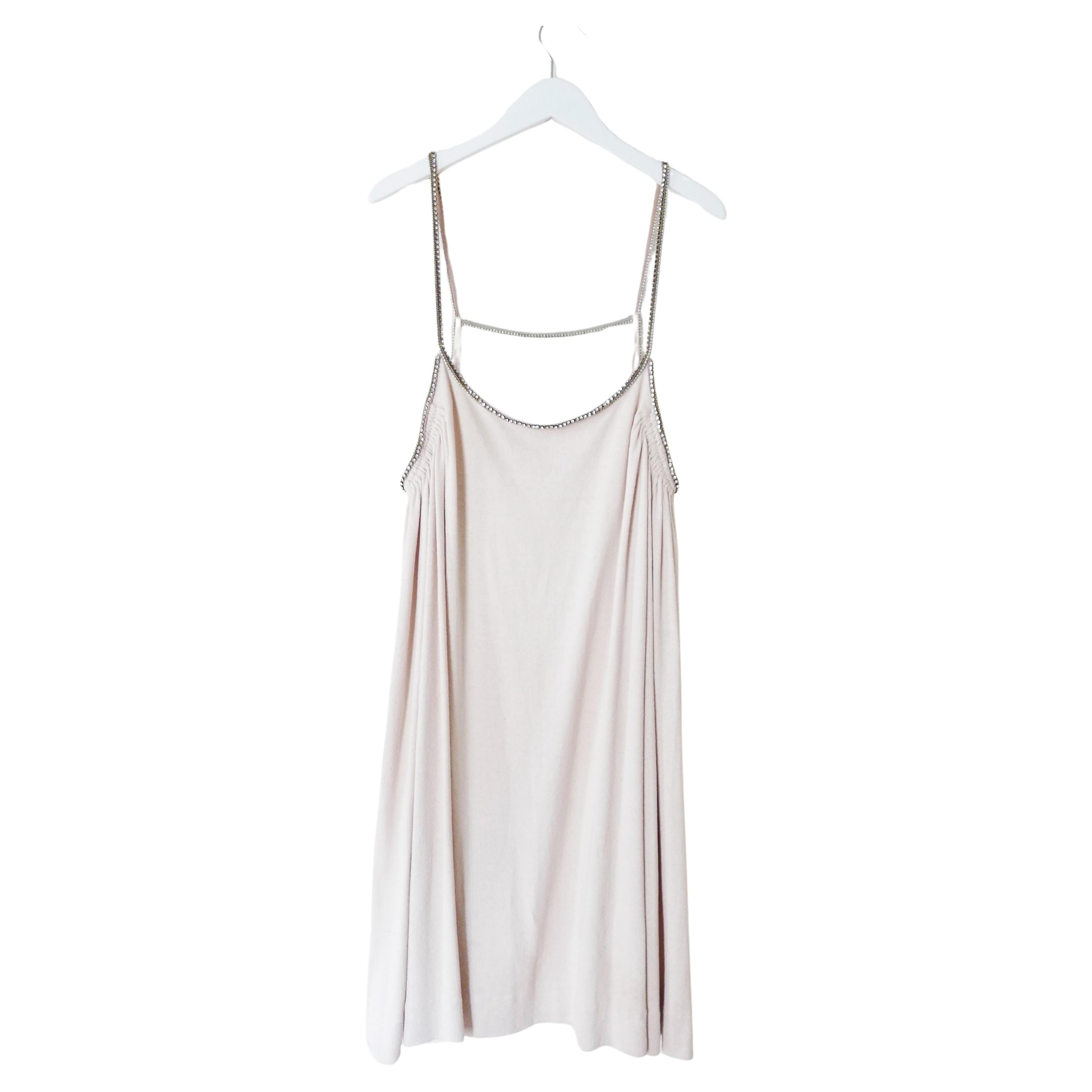 Chloe SS19 Crystal Strap Silk Mini Dress For Sale