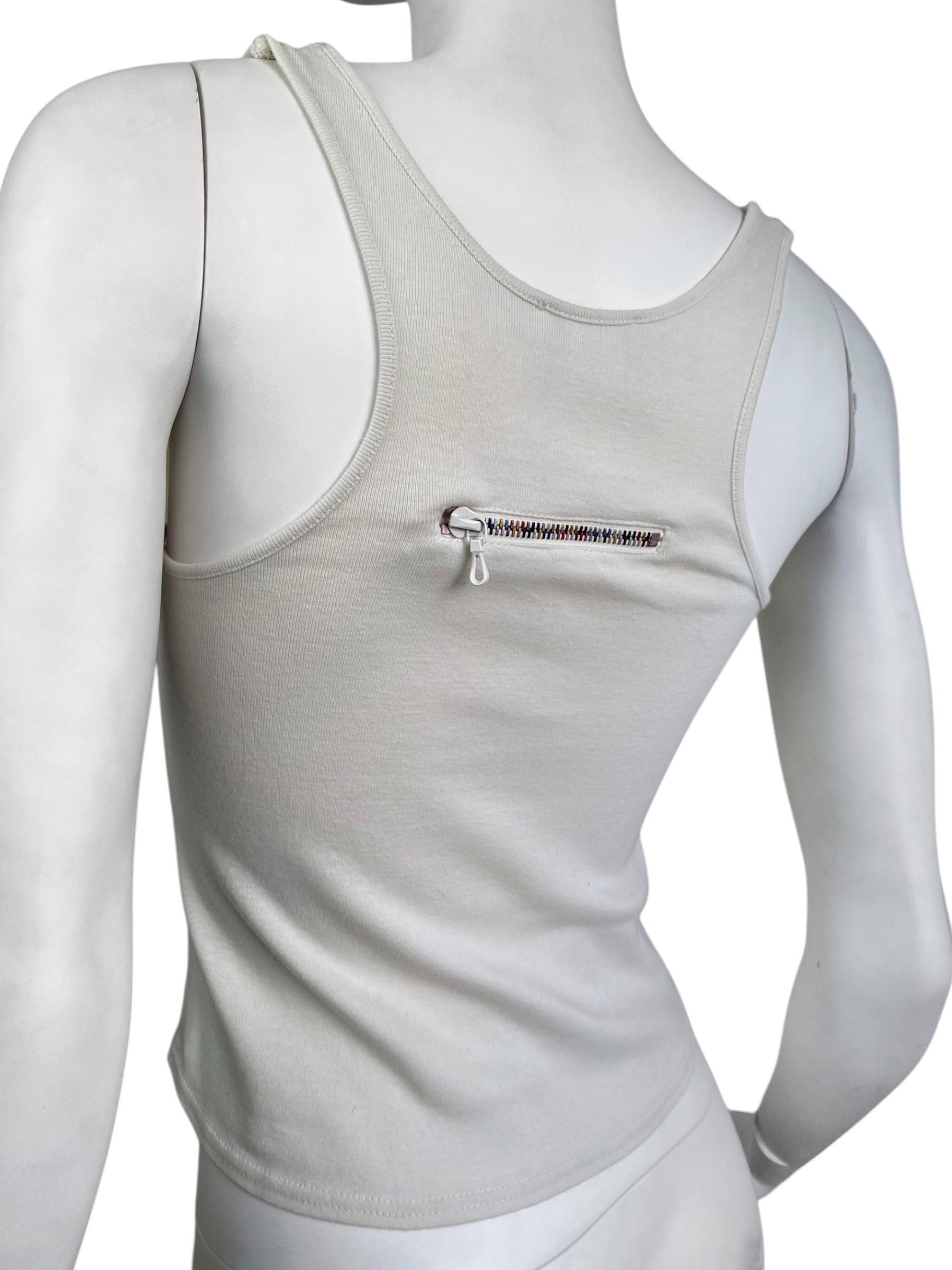 CHLOÉ SS2001 by STELLA MCCARTNEY CREAM « VALENTINE » TANK TOP 5