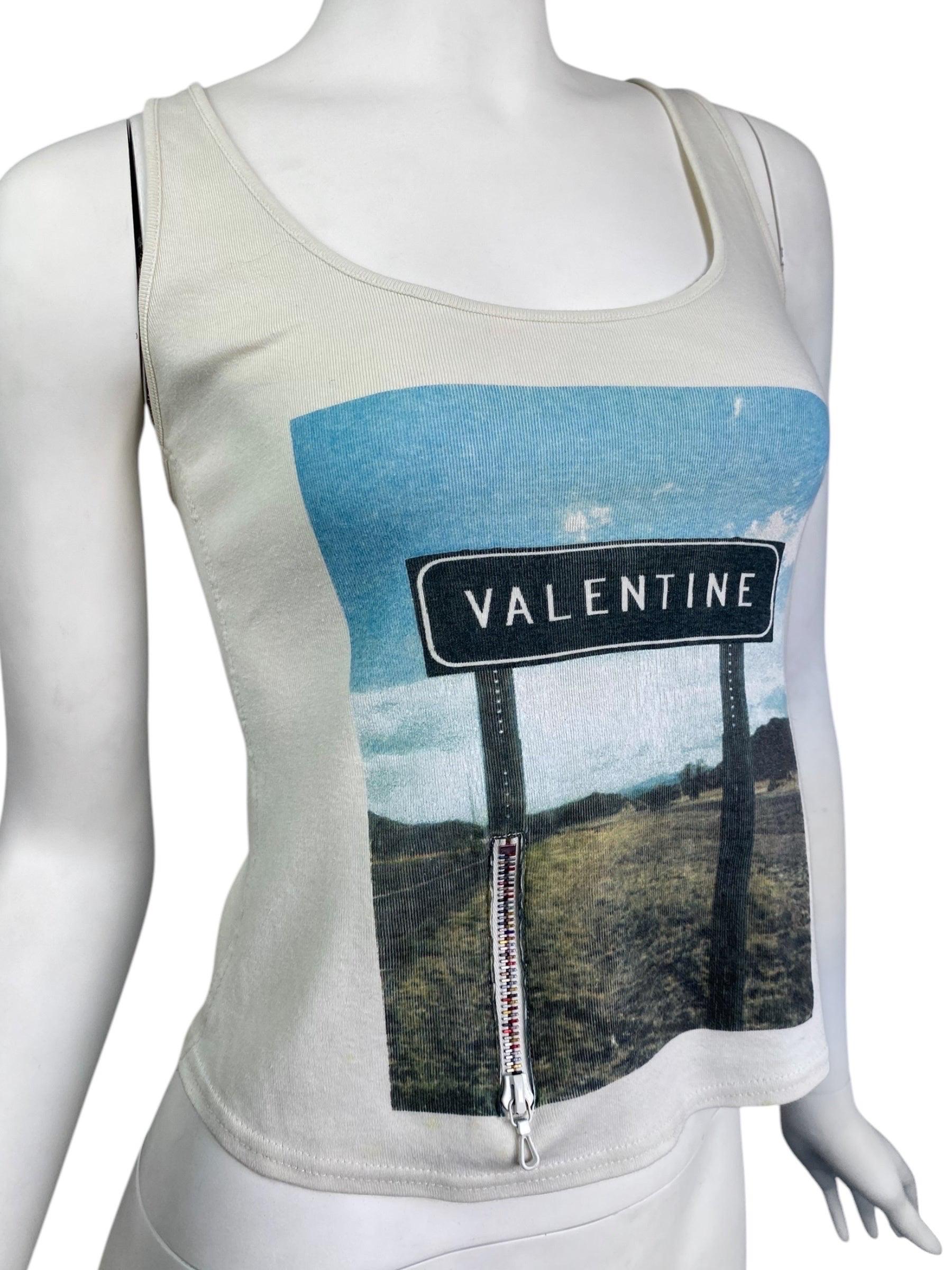 CHLOÉ SS2001 by STELLA MCCARTNEY CREAM « VALENTINE » TANK TOP 1
