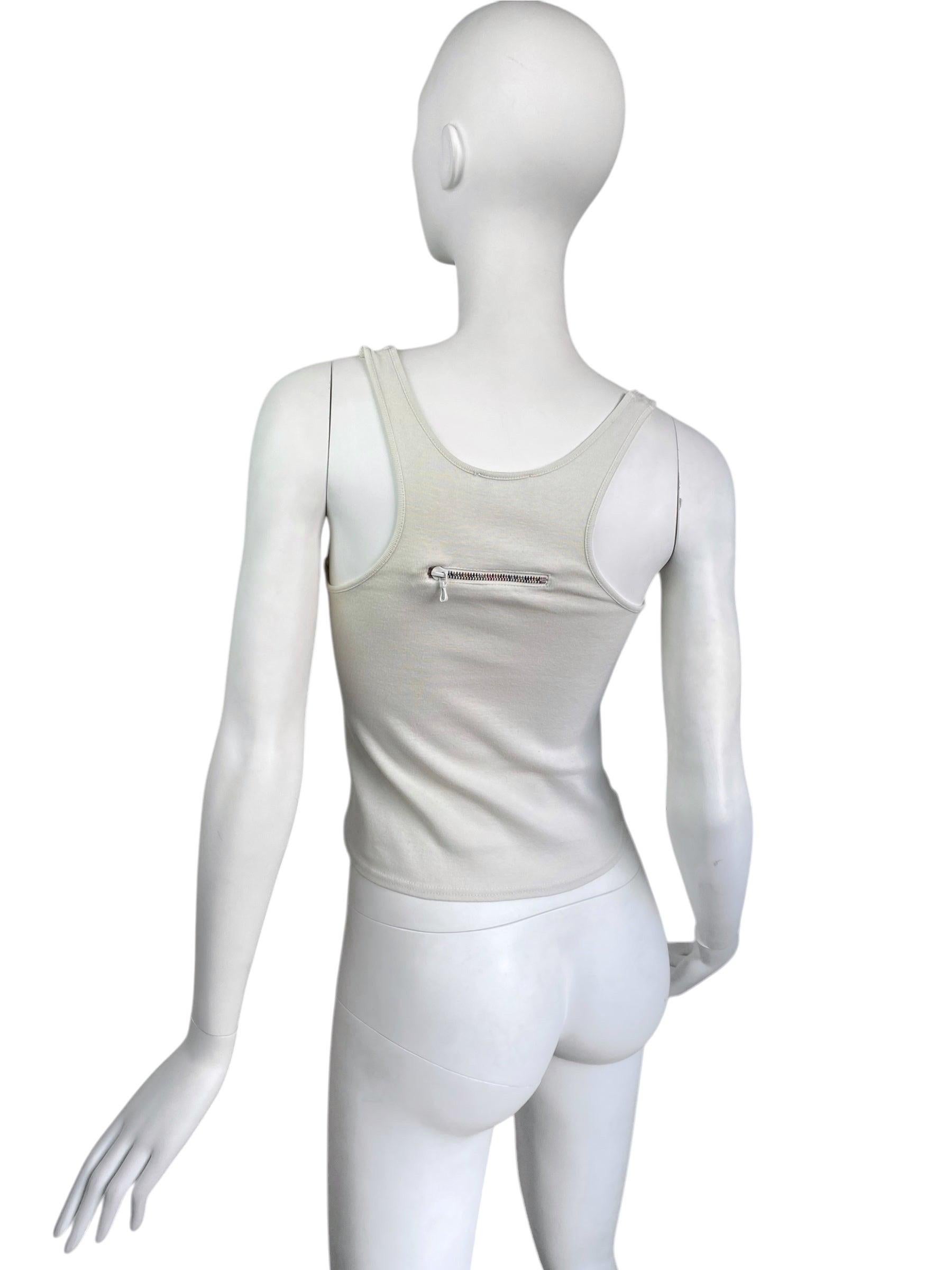 CHLOÉ SS2001 by STELLA MCCARTNEY CREAM « VALENTINE » TANK TOP 3