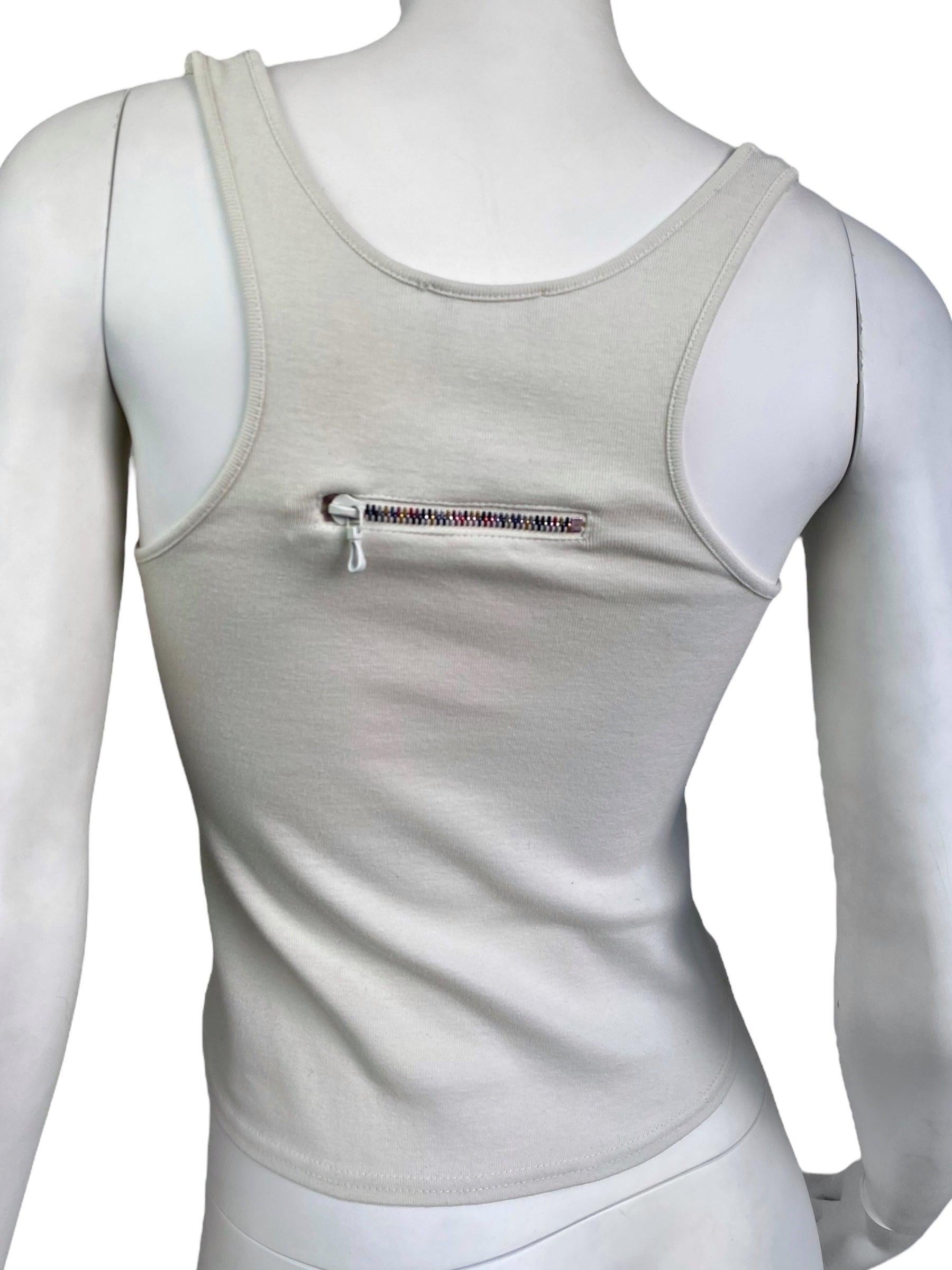 CHLOÉ SS2001 by STELLA MCCARTNEY CREAM « VALENTINE » TANK TOP 4