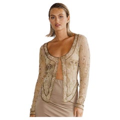 Chloe Stella McCartney F/W 2000 Runway Beaded Embellished Top Gisele Bündchen