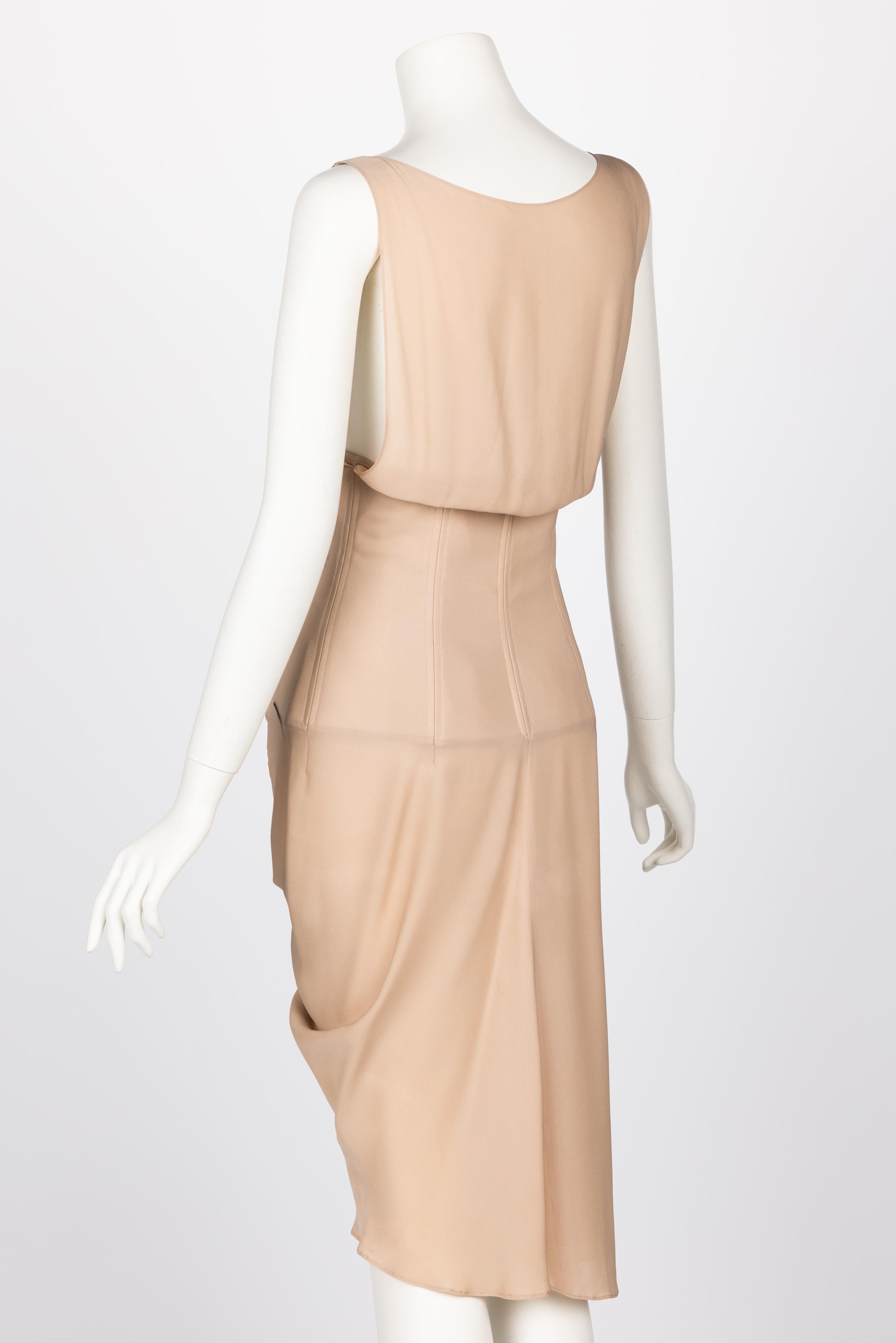 Women's Chloé Stella McCartney F/W 2001 Draped Silk Face Corset Dress For Sale