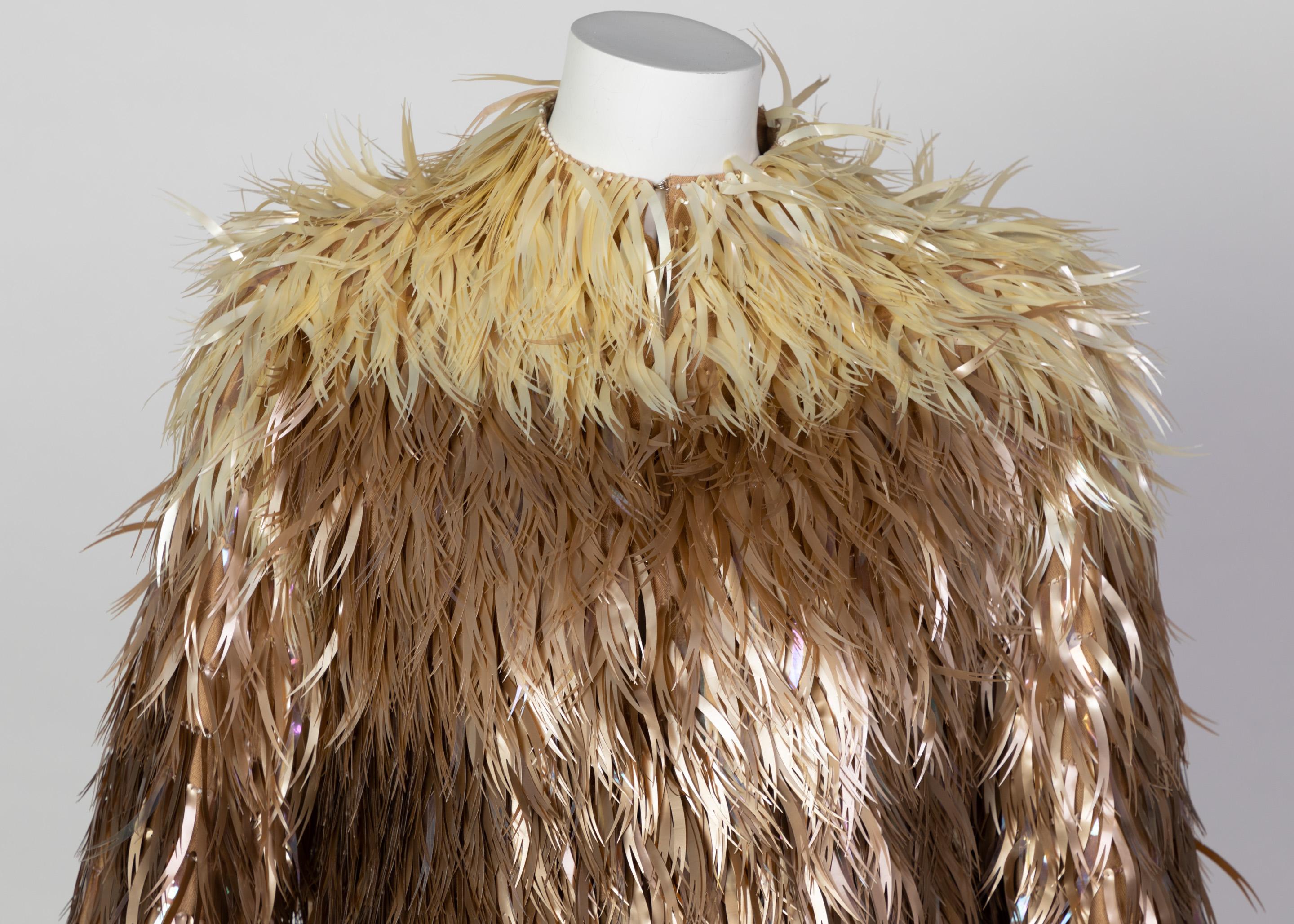 Chloé Stella McCartney - Manteau en plumes végétales, plastique et métal, défilé A/H 2000 en vente 3