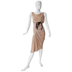 Chloe Stella Vintage Rare Runway Silk Asymmetric Asian Silk Corset Dress