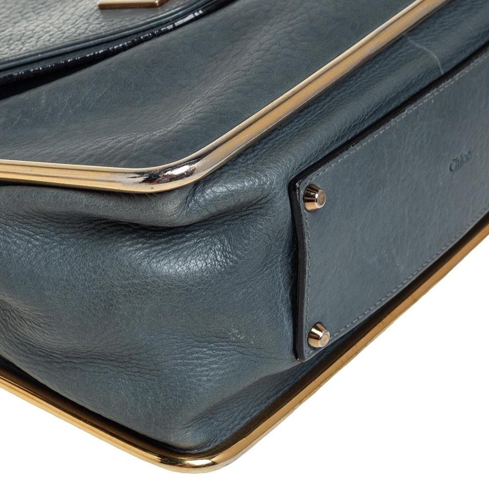 Chloe Stone Blue Leather Medium Sally Flap Shoulder Bag 3