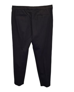 Pantaloni Chloe a gamba dritta in lana vergine nera