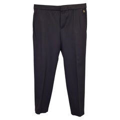 Pantaloni Chloe a gamba dritta in lana vergine nera