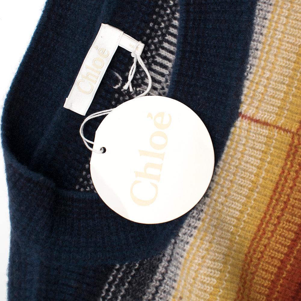 Women's Chloe Stripe Felted Wool & Cashmere Poncho M/L