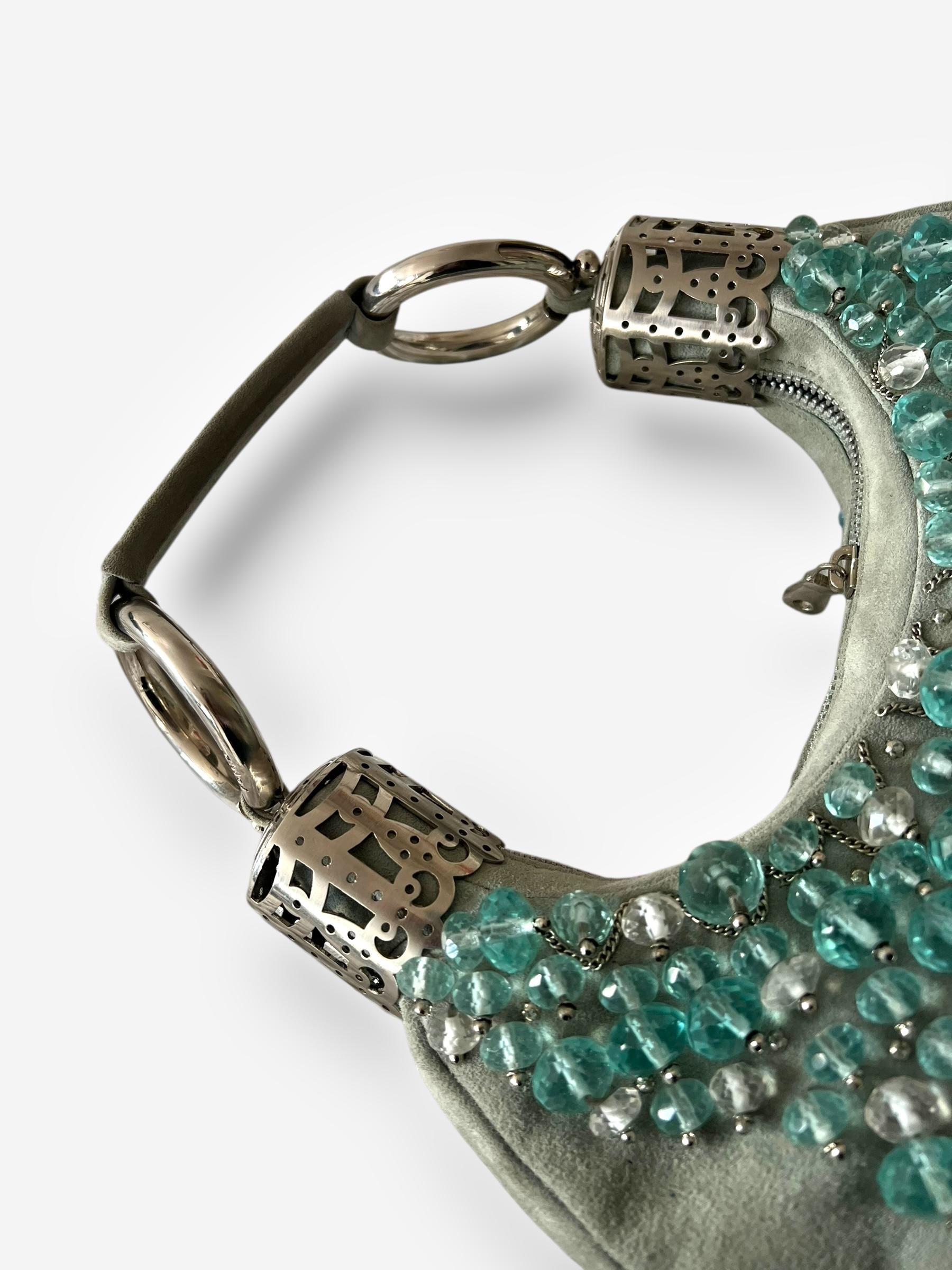 Borsa Hobo con braccialetto di perline in pelle scamosciata di Chloé - Phoebe Philo in vendita 1