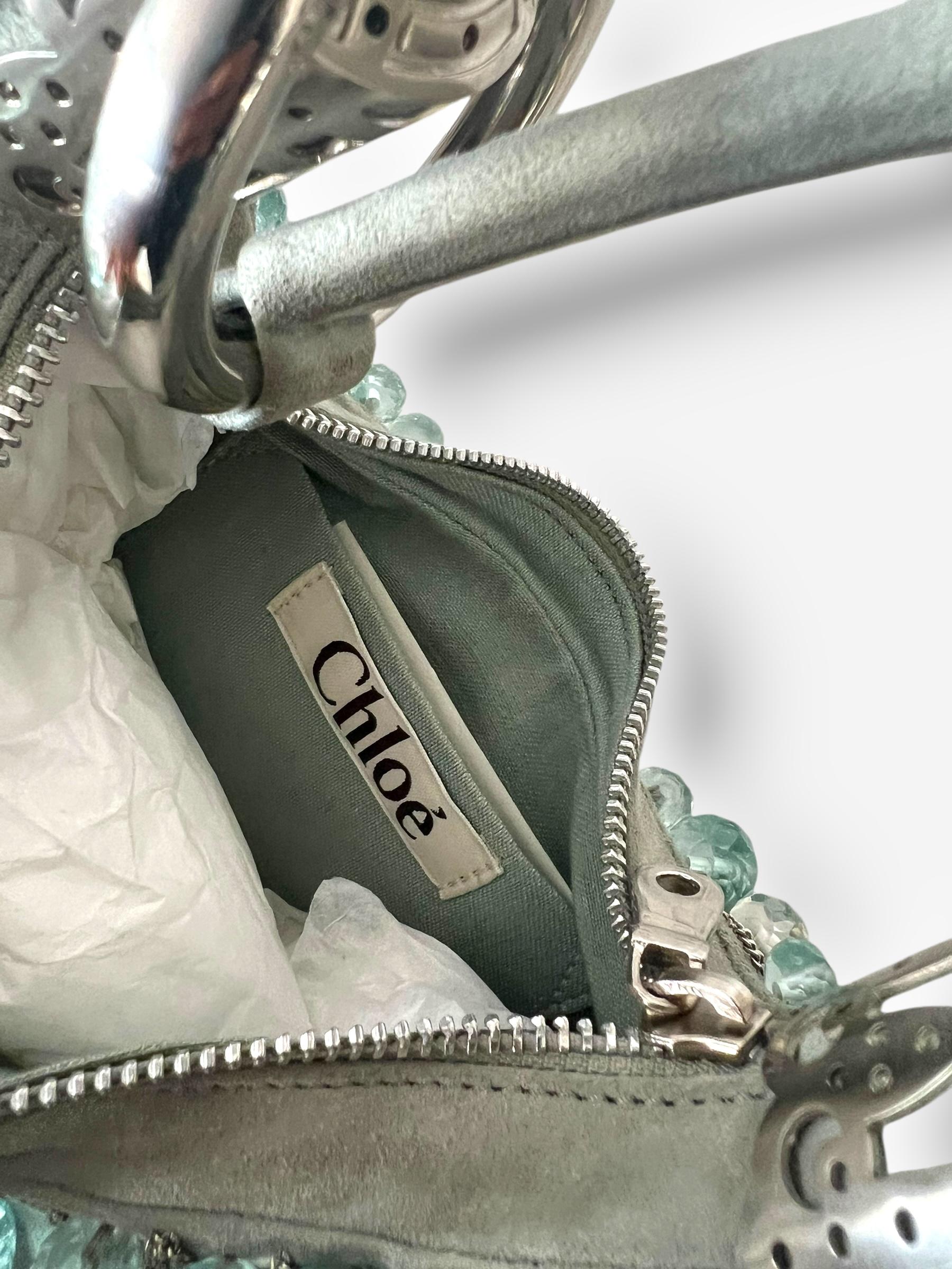 Borsa Hobo con braccialetto di perline in pelle scamosciata di Chloé - Phoebe Philo in vendita 4