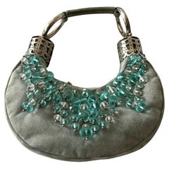 Borsa Hobo con braccialetto di perline in pelle scamosciata di Chloé - Phoebe Philo