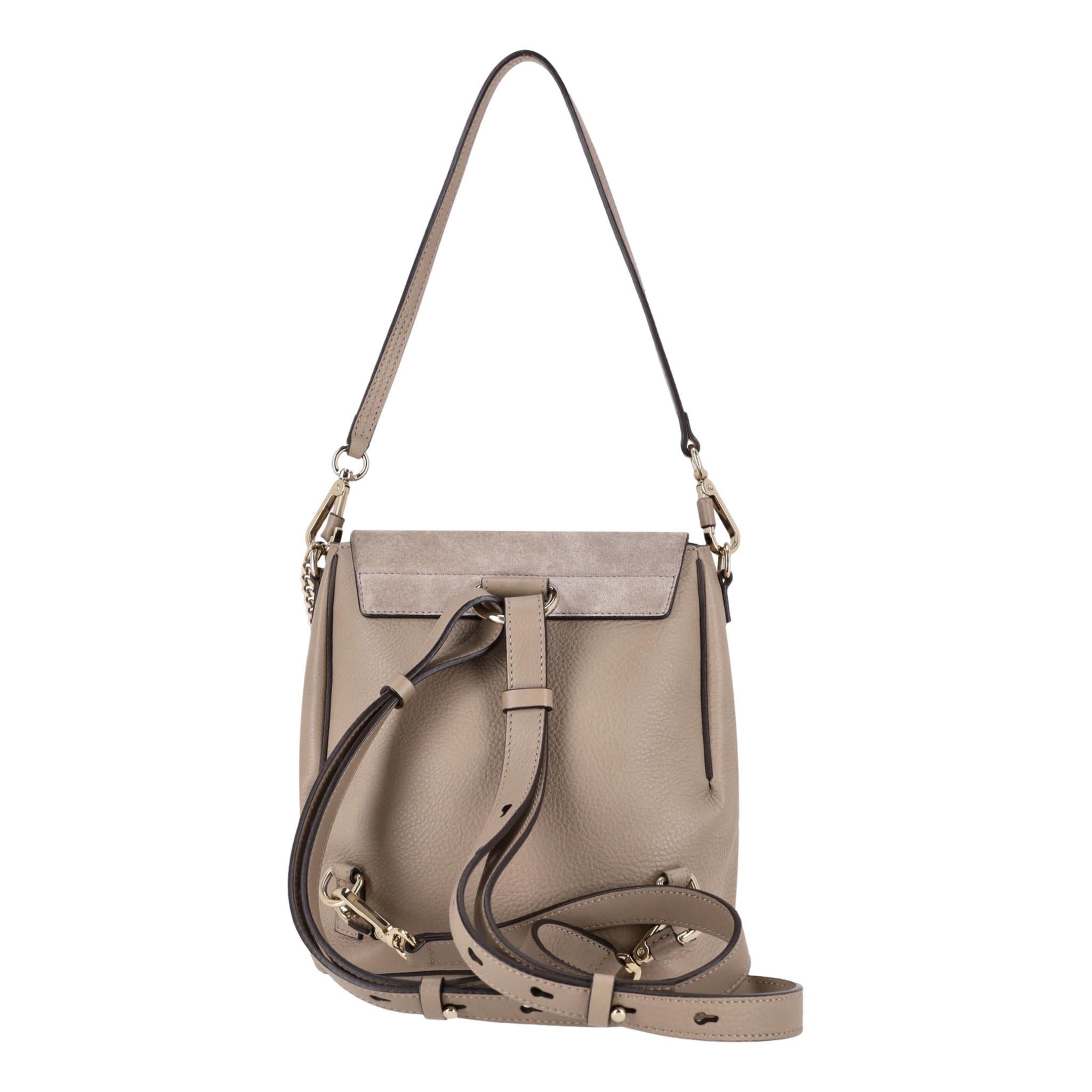 Chloe Suede & Calfskin Small Faye Backpack Pour femmes en vente
