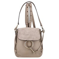 Zaino Faye piccolo in pelle di vitello e camoscio di Chloe