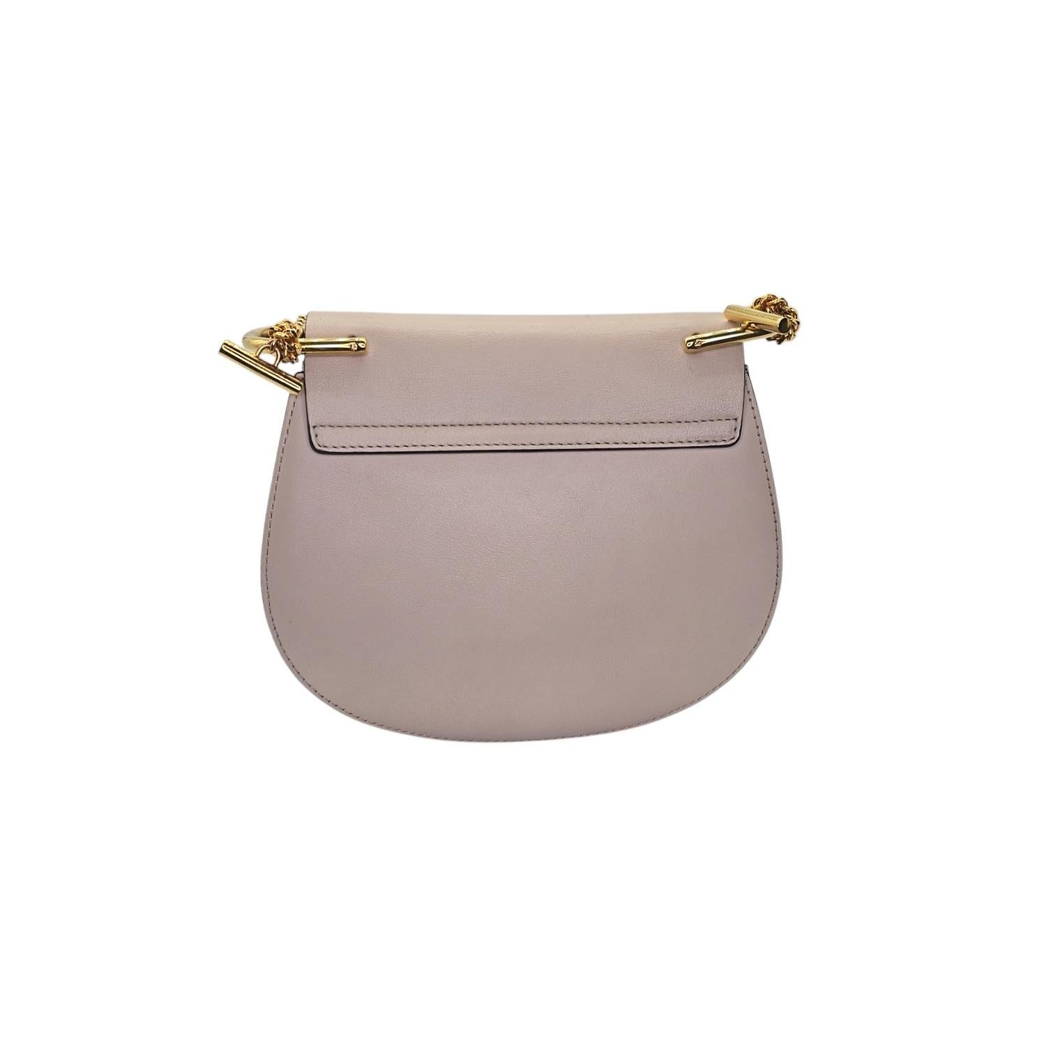 Brown Chloe Suede Calfskin Suede Mini Drew Shoulder Bag For Sale