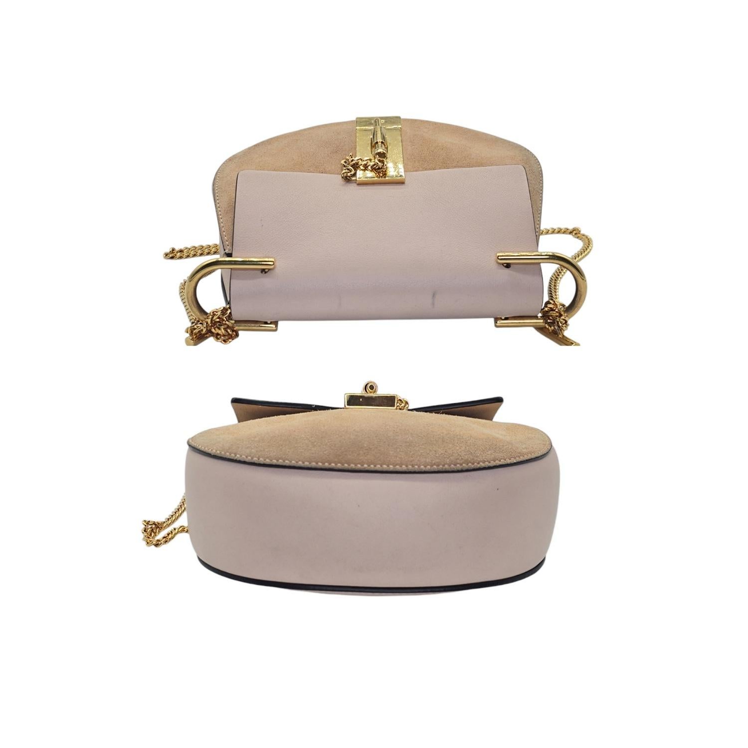 Women's Chloe Suede Calfskin Suede Mini Drew Shoulder Bag For Sale