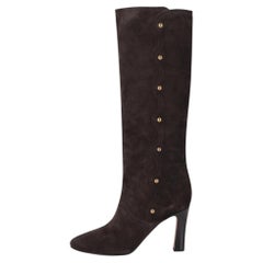 Chloe Suede Studded Knee-High Boots
